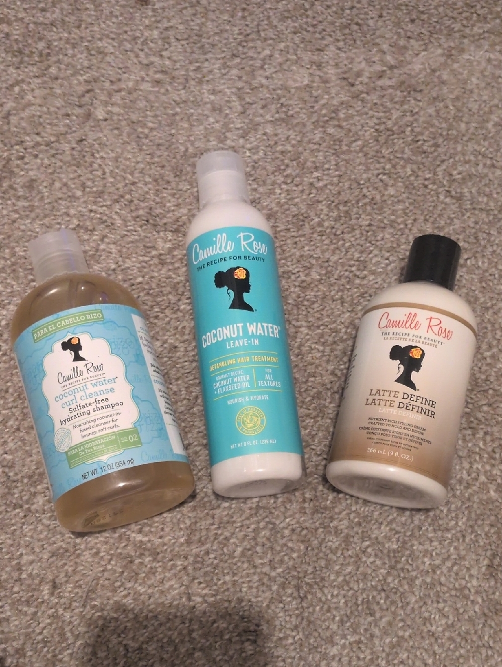 Camille Rose Coconut Water Shampoo And Leave-In Plus Latte Define Cream